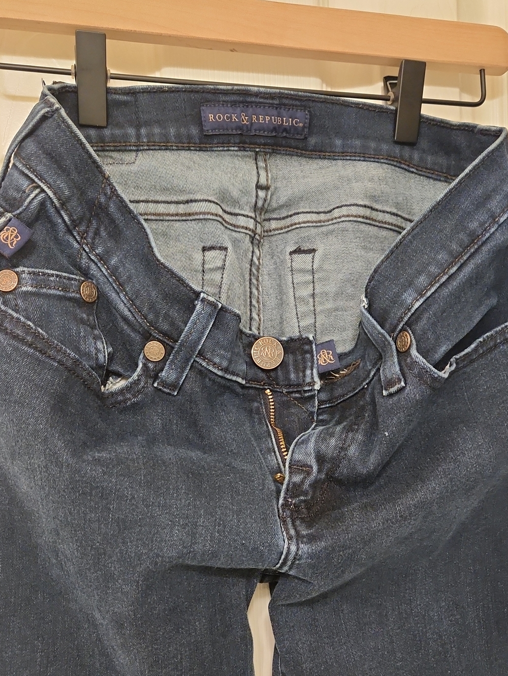 Rock & Republic High-Rise Dark Blue Denim Jeans